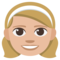 Girl - Medium Light emoji on Emojione